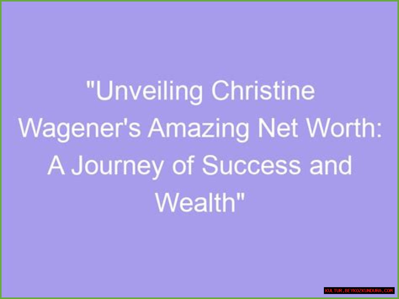 A Journey Of Success And Wealth
